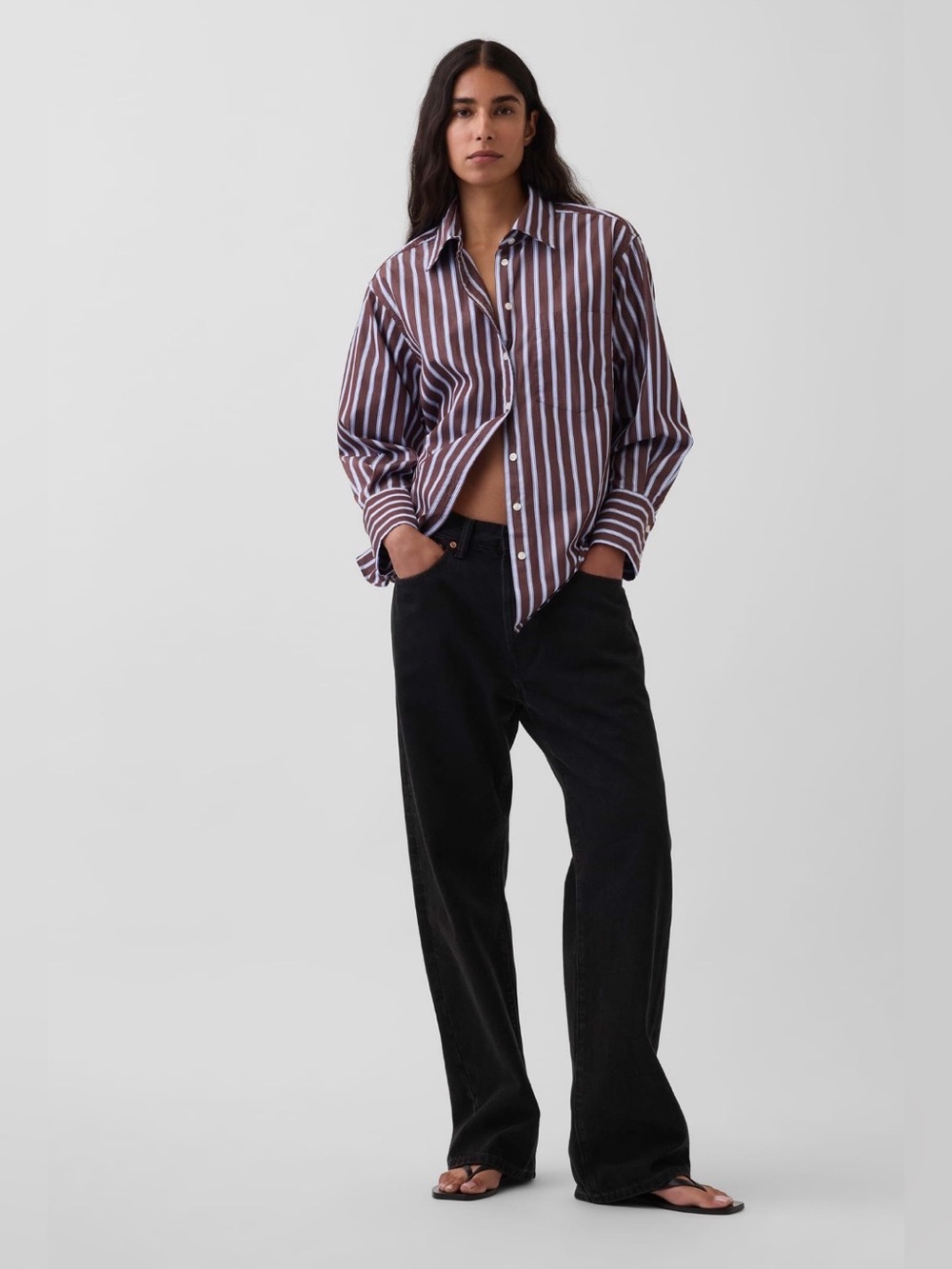 NWT-GAP Organic Cotton Poplin Big Shirt, Small